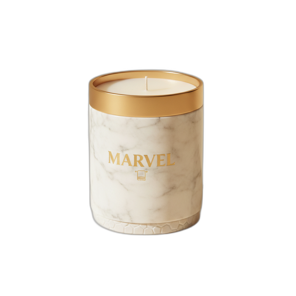 Carrara Marble Candle